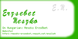 erzsebet meszko business card