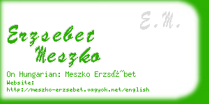 erzsebet meszko business card